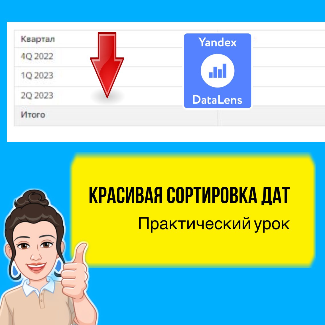 Красивая сортировка дат в Datalens