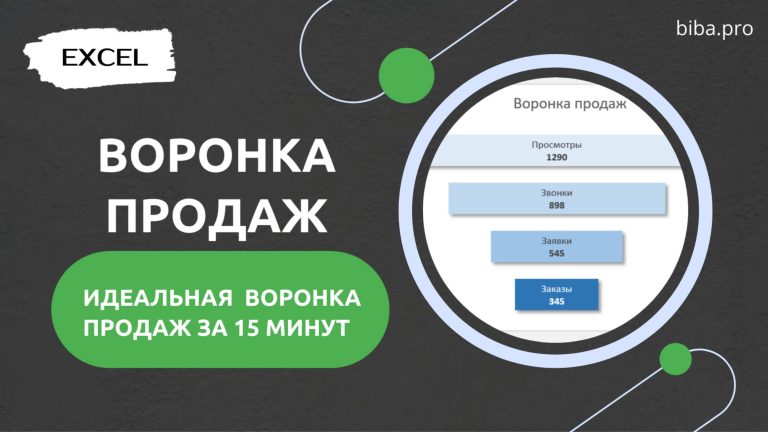 Как сделать воронку продаж в Excel. Пошаговый урок.